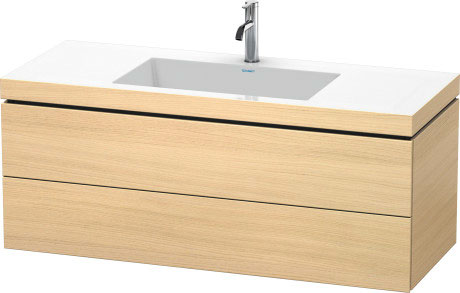 Furniture washbasin c-bonded with vanity wall-mounted, LC6929O7171 furniture washbasin Vero Air included