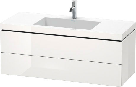Furniture washbasin c-bonded with vanity wall-mounted, LC6929O8585 furniture washbasin Vero Air included