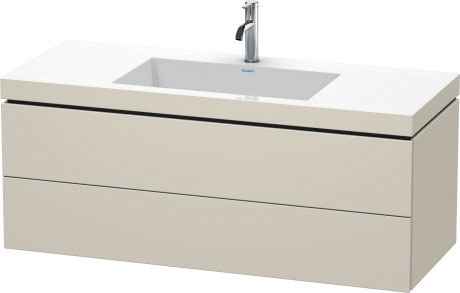 Furniture washbasin c-bonded with vanity wall mounted, LC6929O9191 furniture washbasin Vero Air included