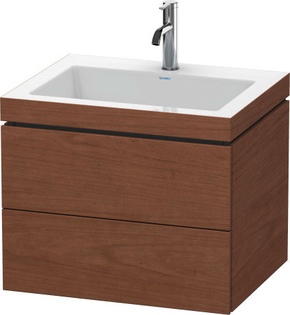 Furniture washbasin c-bonded with vanity wall-mounted, LC6926O1313 furniture washbasin Vero Air included