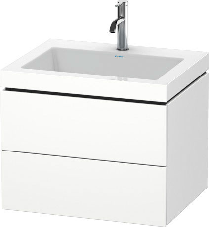 Furniture washbasin c-bonded with vanity wall-mounted, LC6926O1818 furniture washbasin Vero Air included