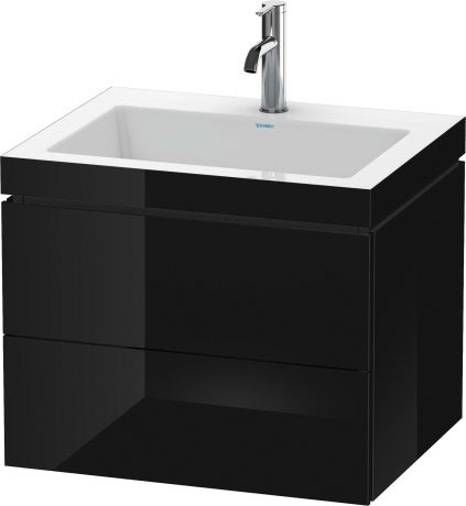 Furniture washbasin c-bonded with vanity wall-mounted, LC6926O4040 furniture washbasin Vero Air included