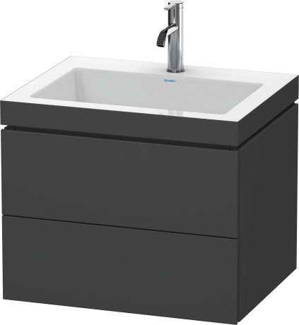Furniture washbasin c-bonded with vanity wall-mounted, LC6926O4949 furniture washbasin Vero Air included