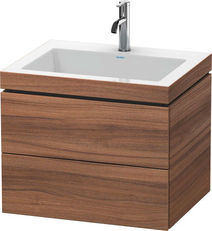 Furniture washbasin c-bonded with vanity wall-mounted, LC6926O7979 furniture washbasin Vero Air included