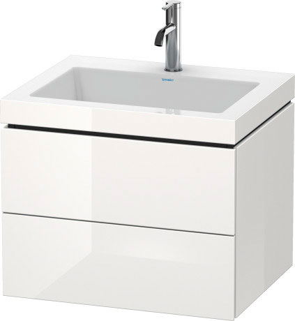 Furniture washbasin c-bonded with vanity wall-mounted, LC6926O8585 furniture washbasin Vero Air included
