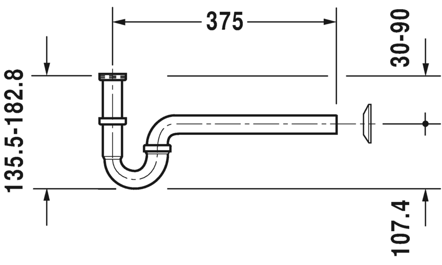 Siphon pour lavabo, 005026