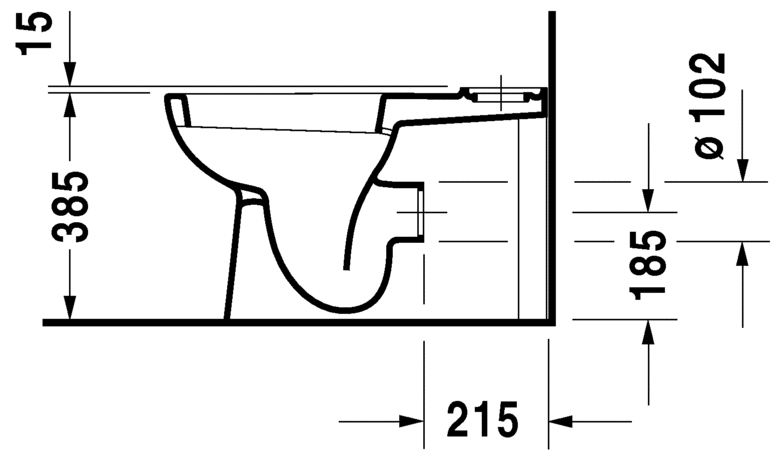 Toilet close-coupled, 211809