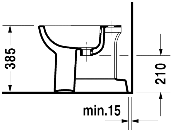 Bidet floor standing, 223710