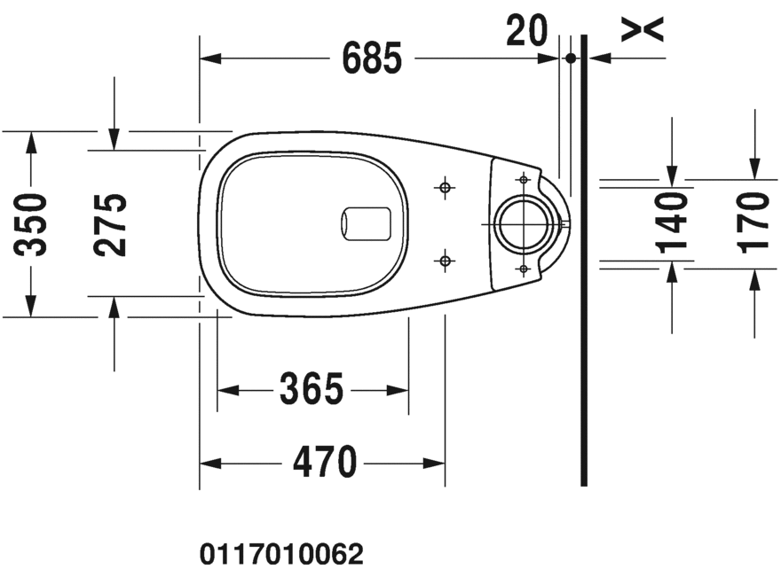 مرحاض قطعتين, 011701