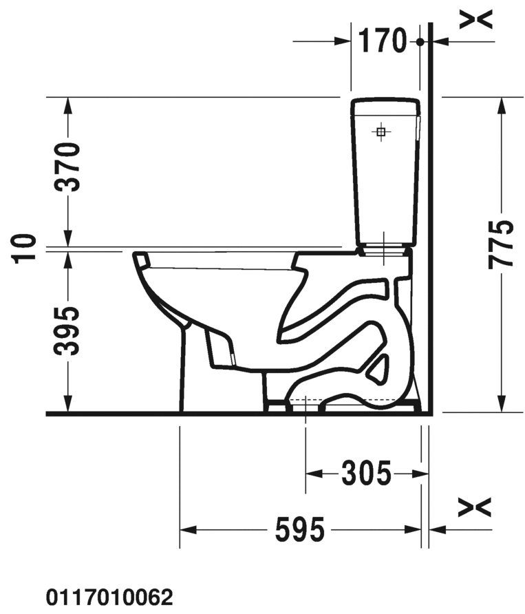 Two-piece toilet, 011701