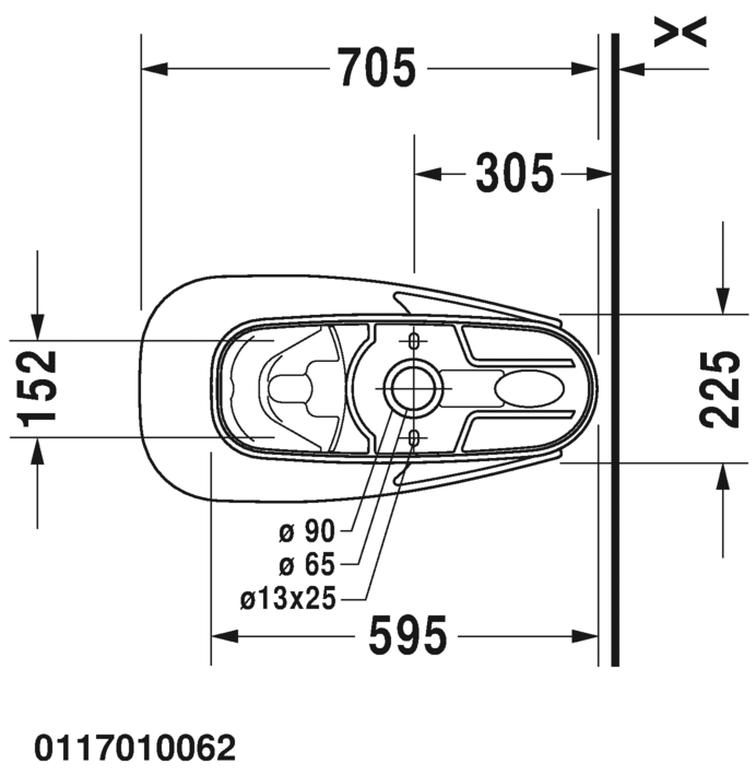 Two-piece toilet, 011701