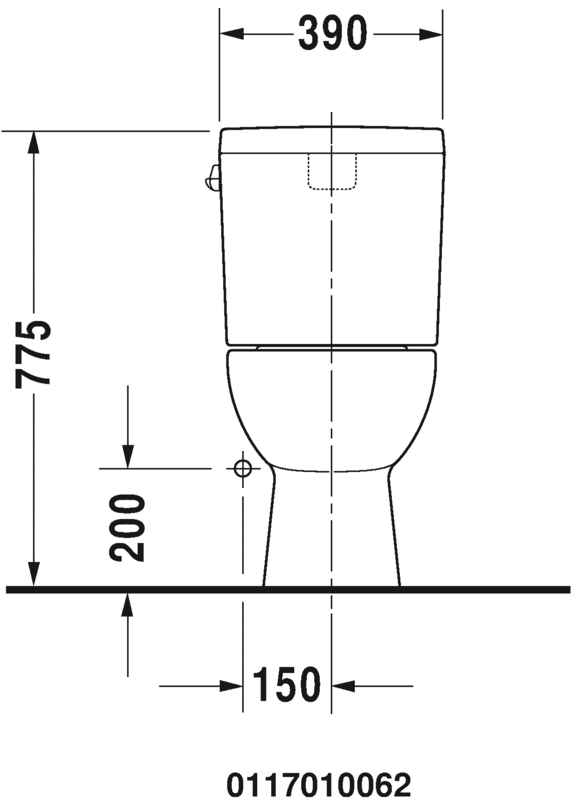 Two-piece toilet, 011701