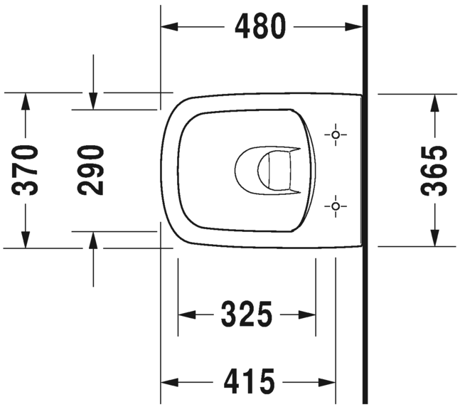 Wand-WC Compact Duravit Rimless® Set, 457109