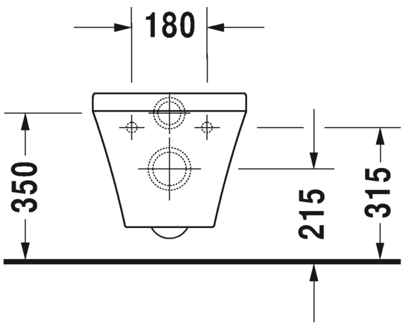 Wand-WC Compact Duravit Rimless® Set, 457109