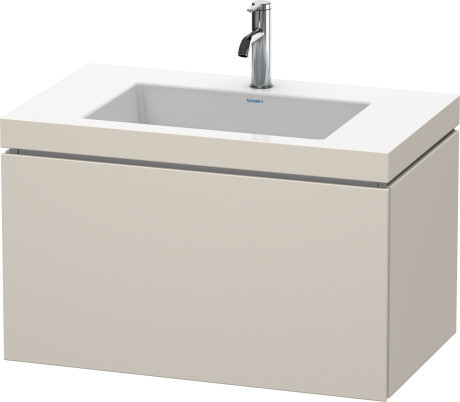 Furniture washbasin c-bonded with vanity wall mounted, LC6917O9191 furniture washbasin Vero Air included
