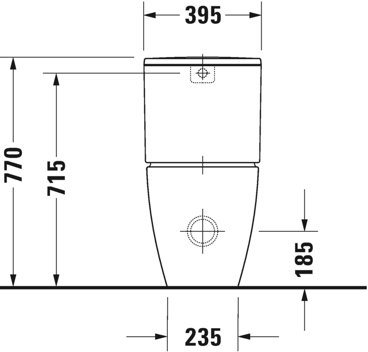 Toilet close-coupled, 217009