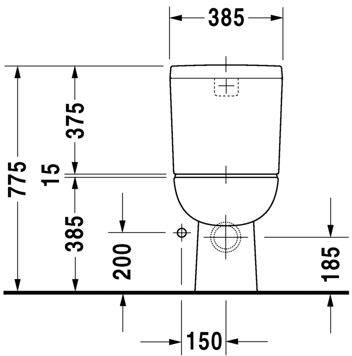 Toilet close-coupled, 211809
