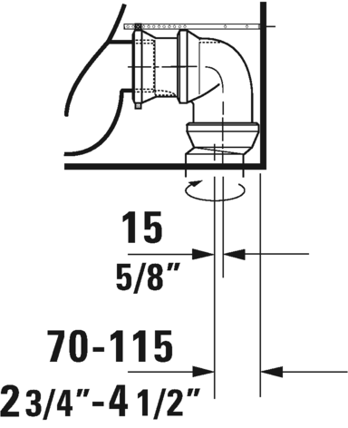Toilet close-coupled Duravit Rimless®, 218209