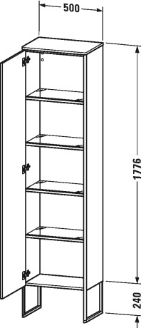Tall cabinet floor-standing, XS1314 L/R