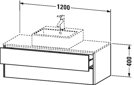 适用于挂壁式浴柜的台面, XS4912
