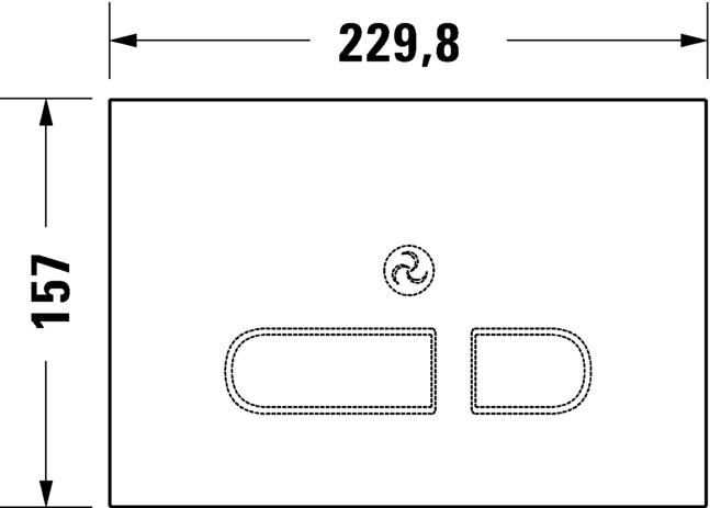 Betätigungsplatte A2, für WC, Glas Weiß, WD5003