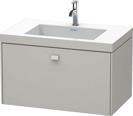 Furniture washbasin c-bonded with vanity wall-mounted, BR4601O0707 furniture washbasin Vero Air included