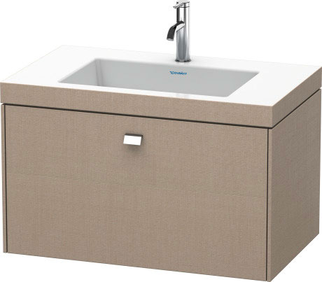 Furniture washbasin c-bonded with vanity wall-mounted, BR4601O1075 furniture washbasin Vero Air included