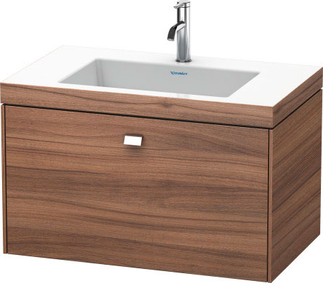 Furniture washbasin c-bonded with vanity wall-mounted, BR4601O1079 furniture washbasin Vero Air included