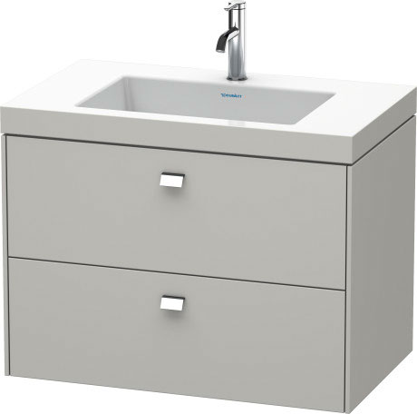 Furniture washbasin c-bonded with vanity wall-mounted, BR4606O1007 furniture washbasin Vero Air included