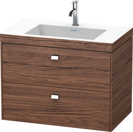 Furniture washbasin c-bonded with vanity wall-mounted, BR4606O1021 furniture washbasin Vero Air included