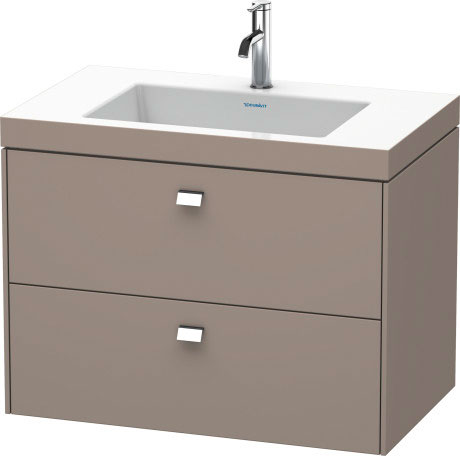 Furniture washbasin c-bonded with vanity wall mounted, BR4606O1043 furniture washbasin Vero Air included