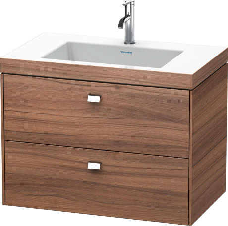Furniture washbasin c-bonded with vanity wall-mounted, BR4606O1079 furniture washbasin Vero Air included