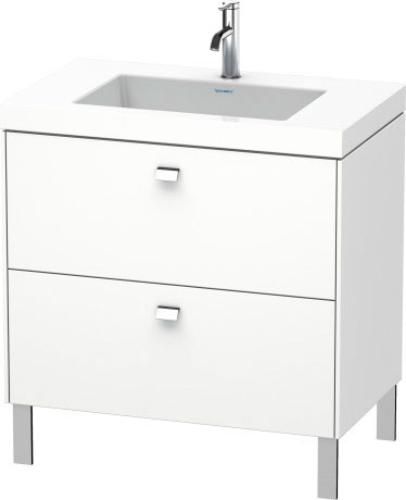 Furniture washbasin c-bonded with vanity floorstanding, BR4701O1018 furniture washbasin Vero Air included