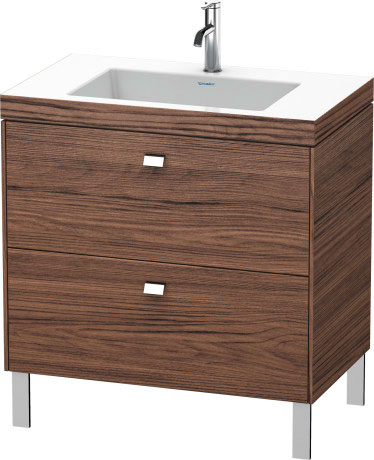 Furniture washbasin c-bonded with vanity floorstanding, BR4701O1021 furniture washbasin Vero Air included