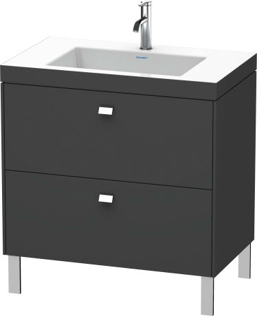 Furniture washbasin c-bonded with vanity floorstanding, BR4701O1049 furniture washbasin Vero Air included