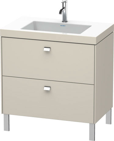 Furniture washbasin c-bonded with vanity floorstanding, BR4701O1091 furniture washbasin Vero Air included