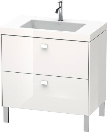 Furniture washbasin c-bonded with vanity floorstanding, BR4701O2222 furniture washbasin Vero Air included