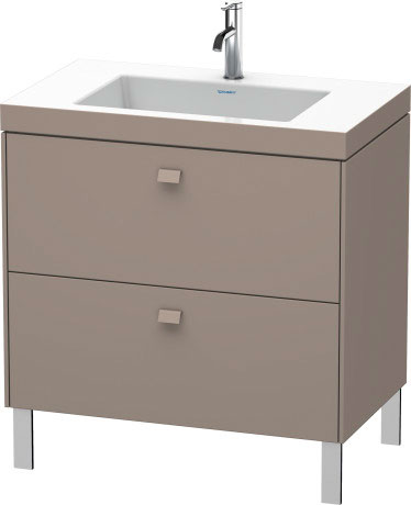 Furniture washbasin c-bonded with vanity floorstanding, BR4701O4343 furniture washbasin Vero Air included