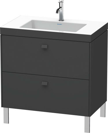 Furniture washbasin c-bonded with vanity floorstanding, BR4701O4949 furniture washbasin Vero Air included
