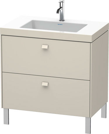 Furniture washbasin c-bonded with vanity floorstanding, BR4701O9191 furniture washbasin Vero Air included