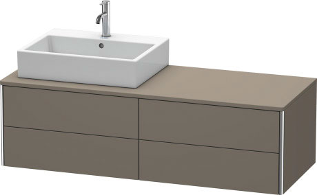 Mueble bajo lavabo para encimera suspendido, XS4913L9090 cajón superior debajo de la cerámica incl. recorte y recubrimiento para sifón