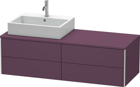 Mueble bajo lavabo para encimera suspendido, XS4913L9494 cajón superior debajo de la cerámica incl. recorte y recubrimiento para sifón