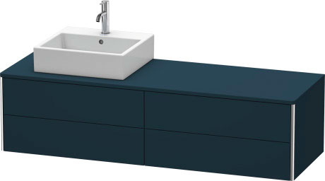 Mueble bajo lavabo para encimera suspendido, XS4914L9898 cajón superior debajo de la cerámica incl. recorte y recubrimiento para sifón