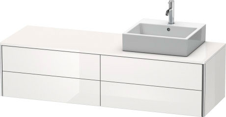 适用于挂壁式浴柜的台面, XS4914R2222 陶瓷件下的顶部抽屉包括脸盆排水管的开孔