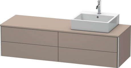 适用于挂壁式浴柜的台面, XS4914R4343 陶瓷件下的顶部抽屉包括脸盆排水管的开孔
