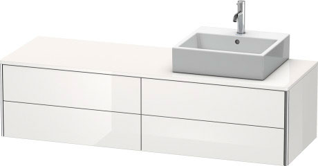 适用于挂壁式浴柜的台面, XS4914R8585 陶瓷件下的顶部抽屉包括脸盆排水管的开孔