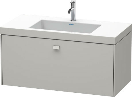 Furniture washbasin c-bonded with vanity wall-mounted, BR4602O0707 furniture washbasin Vero Air included
