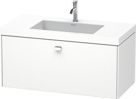 Furniture washbasin c-bonded with vanity wall-mounted, BR4602O1018 furniture washbasin Vero Air included