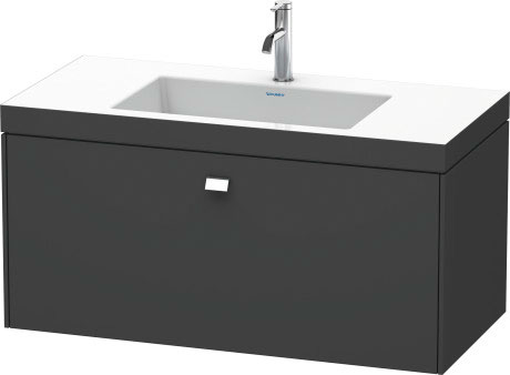 Furniture washbasin c-bonded with vanity wall-mounted, BR4602O1049 furniture washbasin Vero Air included