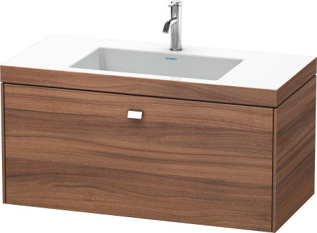 Furniture washbasin c-bonded with vanity wall-mounted, BR4602O1079 furniture washbasin Vero Air included
